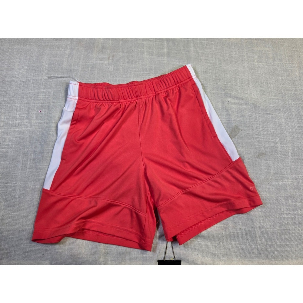 DSG Boys Knit Performance Shorts Cabana Coral White L 14-16 DAB15107